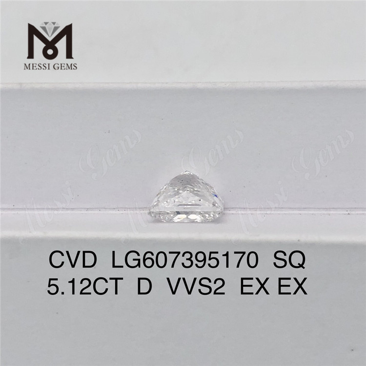 5.12CT D SQ VVS2 diamant cultivé en laboratoire Chine CVD IGI LG607395170