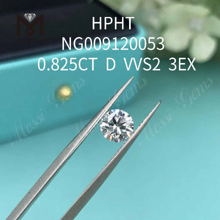 0.825CT VVS2 3EX diamant de laboratoire rond blanc en vrac 