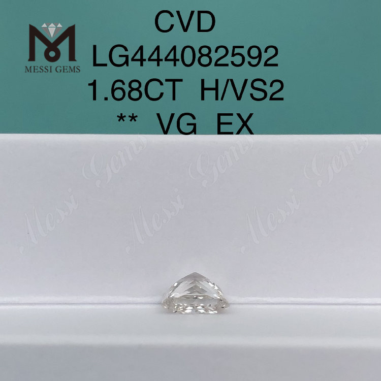 Diamant de laboratoire taille princesse H VS2 de 1,68 carat