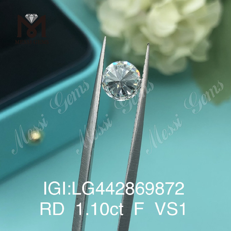 1.01 carat F VS1 Round IDEAL diamants créés en laboratoire bon marché
