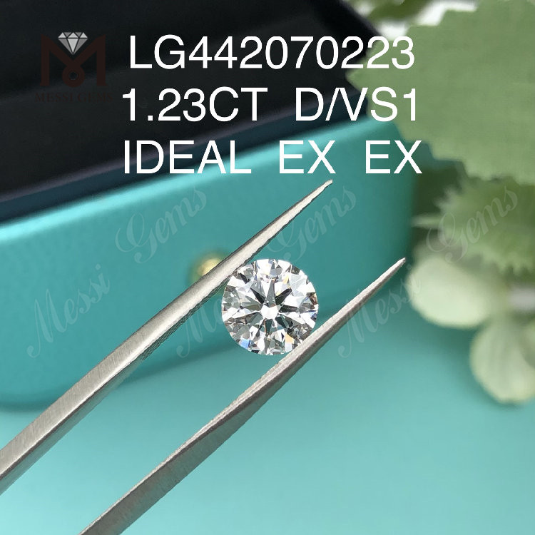 1.23 carat D VS1 Round BRILLIANT IDEAL Cut diamant cultivé en laboratoire IGI