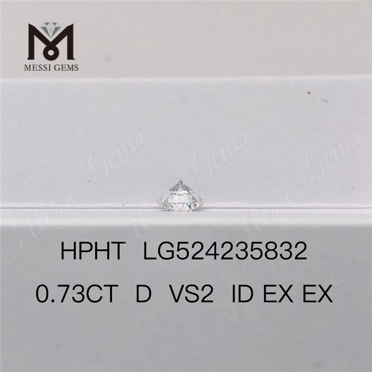 0.73CT D VS2 ID EX EX HPHT prix d\'usine de diamant fabriqué par l\'homme