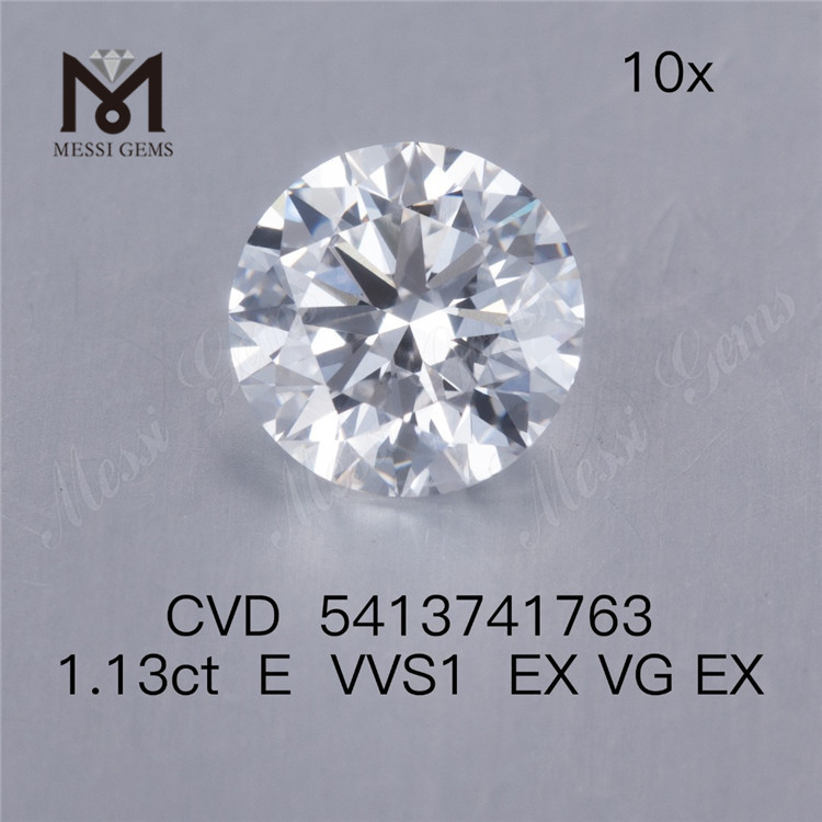 1.13ct E cvd diamant vvs en vrac blanc prix d'usine de diamant fabriqué par l'homme