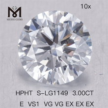 3CT HPHT E VS1 VG VG EX EX EX acheter des diamants cultivés en laboratoire 