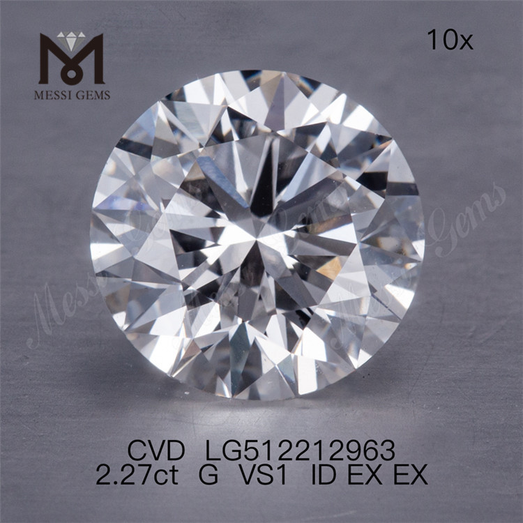 2.27CT E VS diamants de laboratoire RD Cut cvd diamants en vente