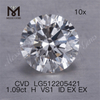1.09ct H diamant de laboratoire vs prix d\'usine de diamant cvd en vrac