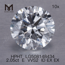 2.05CT E vvs lab diamonds RD Cut hpht diamonds prix de gros