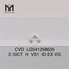 2.10CT H VS1 diamants fabriqués par l\'homme RD diamant de laboratoire en vrac prix de gros