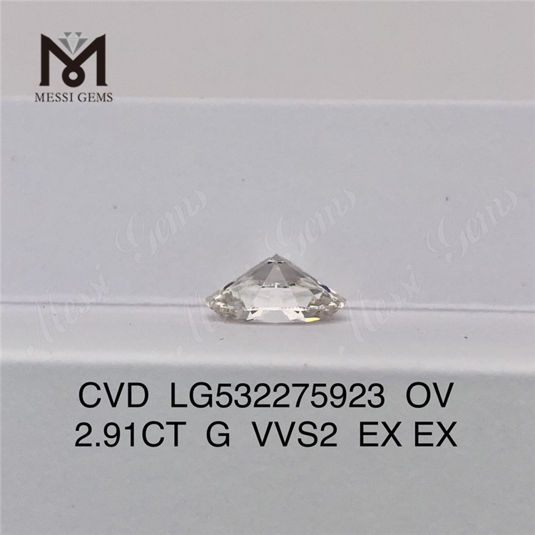 2.91ct G vvs ov diamant de laboratoire cvd diamant cultivé en laboratoire en stock