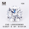 5.52CT G SI1 ID EX EX diamant cultivé en laboratoire cvd 5ct meilleurs diamants fabriqués par l\'homme