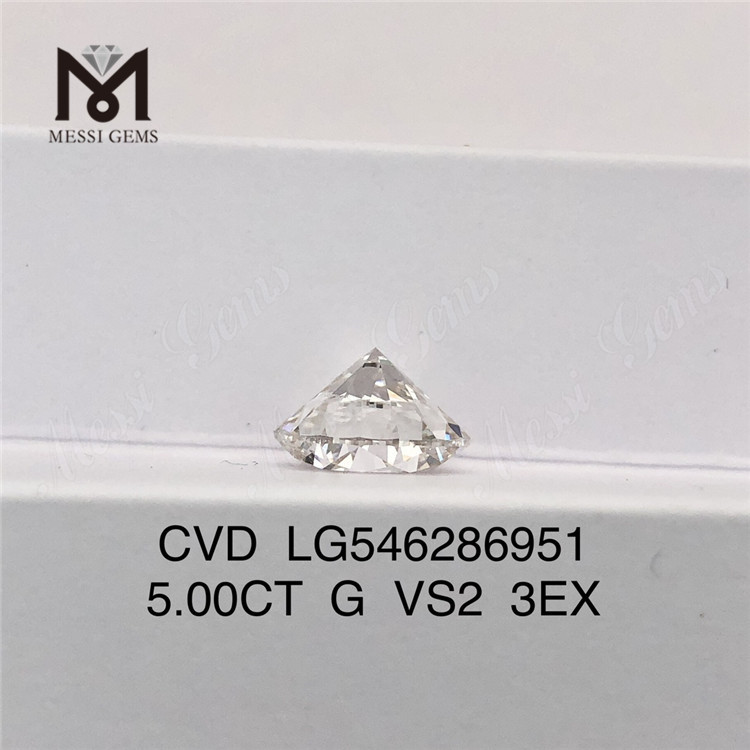 5ct G vs2 3EX cultivé en laboratoire certificat de diamant de 5 carats prix d\'usine IGI