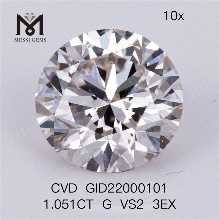 1.051ct G VS2 3EX Diamant synthétique rond 3EX Diamant