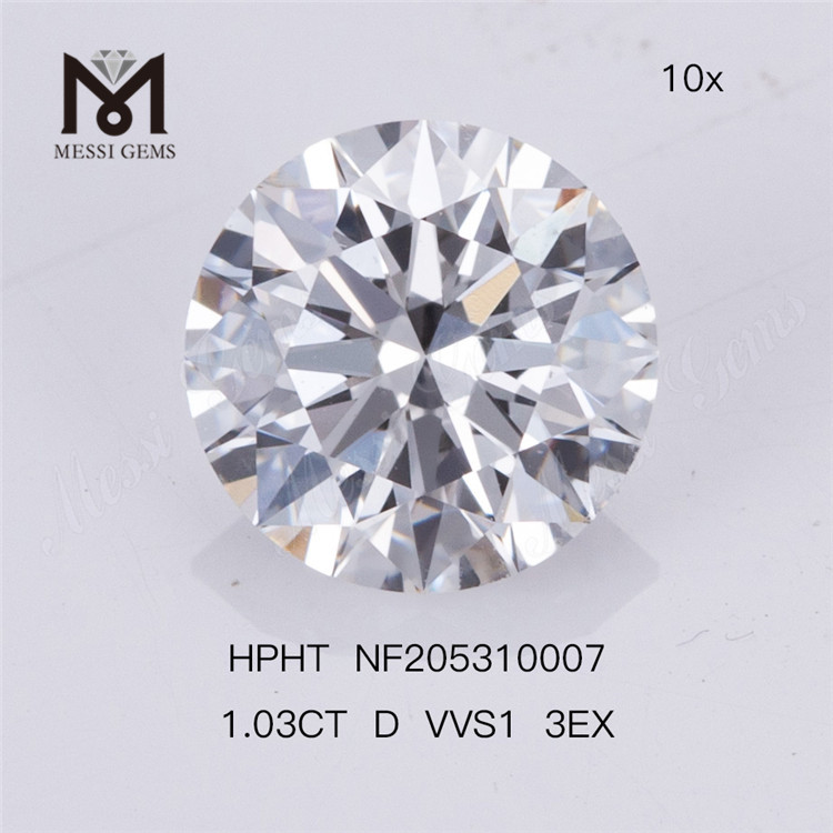 prix de gros 1.03ct D VVS1 RD diamants fabriqués par l'homme pas cher