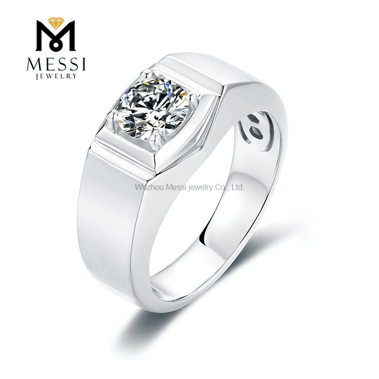 Prix ​​de gros d'usine 925 Moissanite Silver Jewelry Rings Man Moissanite Ring for Men