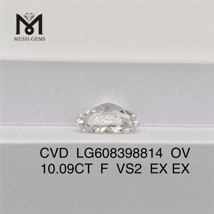 10.09CT F VS2 CVD OV le plus gros diamant cultivé en laboratoire Excellence certifiée IGI 丨 Messigems LG608398814