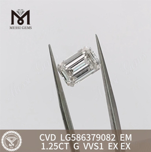 1.25CT G VVS1 CVD émeraude igi diamant certifiant l'excellence 丨 Messigems LG586379082 