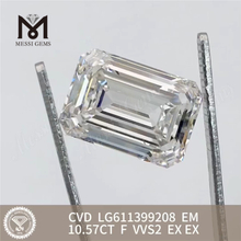 10,57CT EM F VVS2 CVD fabriqué en diamant de laboratoire LG611399208丨Messigems 