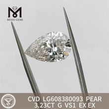 Certificat igi de 3,23 ct pour diamant VS Qualité Diamants CVD abordables pour les créateurs de bijoux 丨 Messigems LG608380093