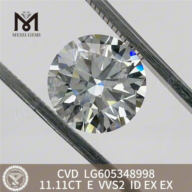 Diamant igi 11 carats CVD Lab cultivé à une perfection parfaite 丨 Messigems LG605348998