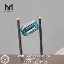 1.20CT VS1 CVD FANCY BLUE EM diamants cultivés en laboratoire au meilleur prix LG611353641丨Messigems 