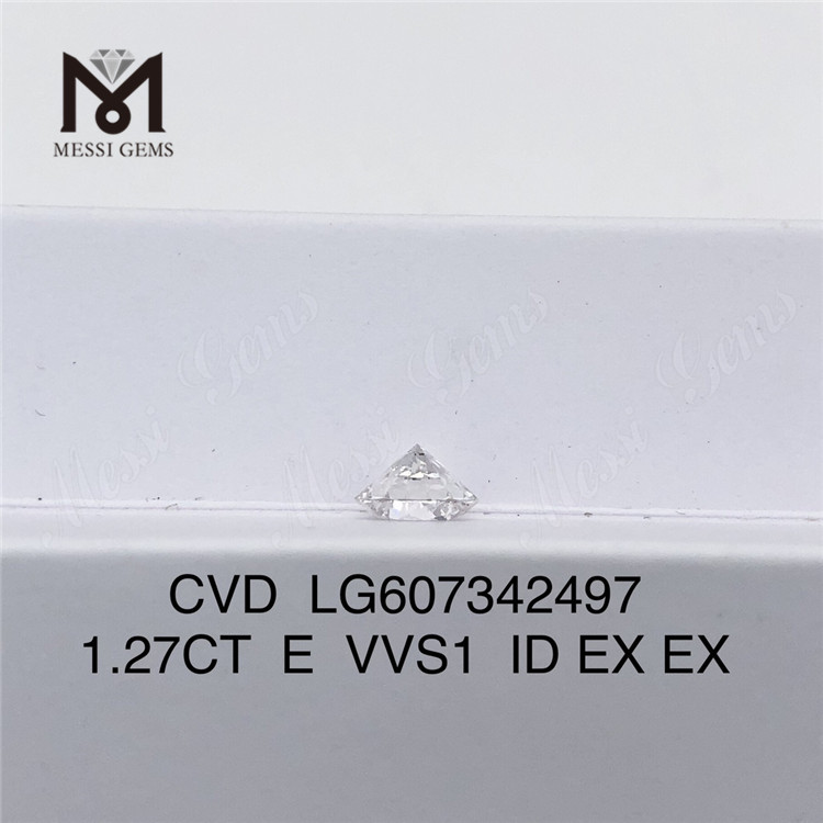 Diamant synthétique CVD 1,27 CT E VVS1 1 carat pour de superbes créations de bijoux 丨 Messigems LG607342497