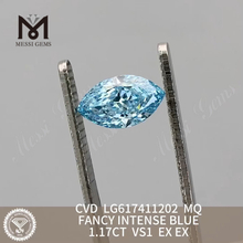 1.17CT VS1 MQ FANCY INTENSE BLUE laboratoire de gros créé des diamants 丨 Messigems CVD LG617411202