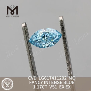 1.17CT VS1 MQ FANCY INTENSE BLUE laboratoire de gros créé des diamants 丨 Messigems CVD LG617411202