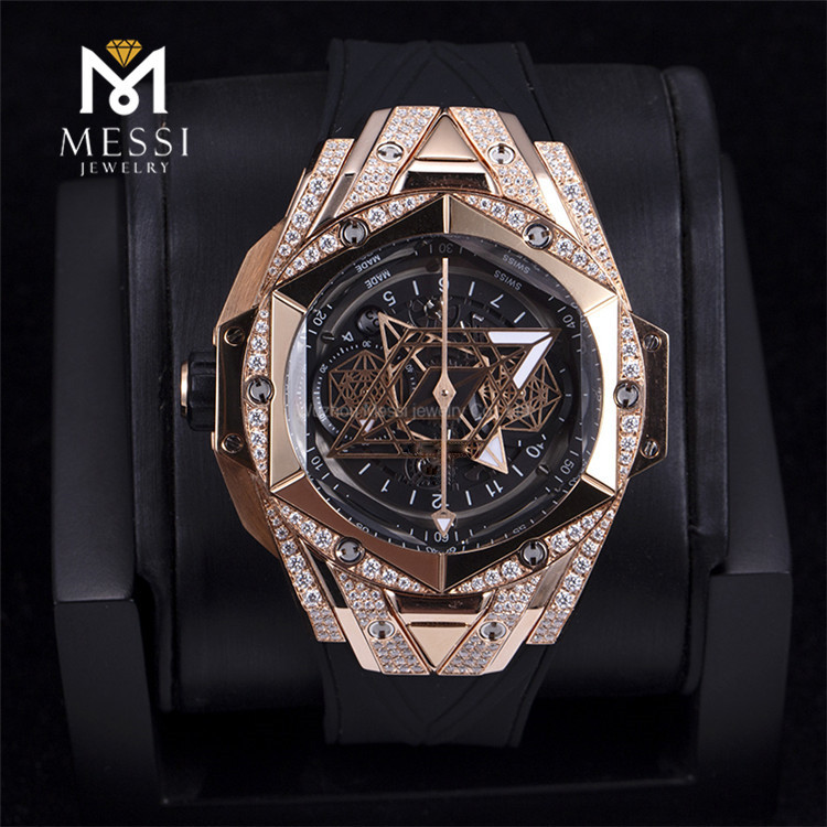 montre moissanite pour homme