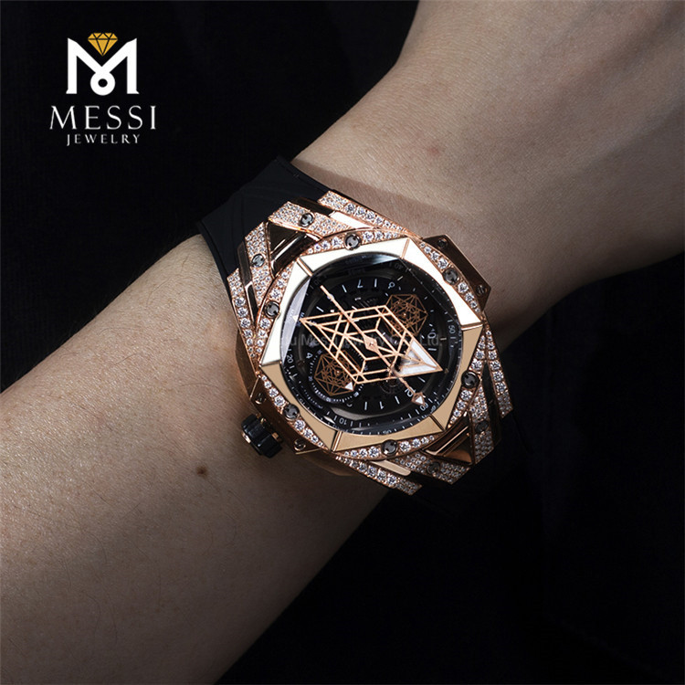 montre moissanite homme