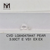 3.00CT E VS1 PEAR diamants de laboratoire de la meilleure qualité IGI LG640479447丨Messigems