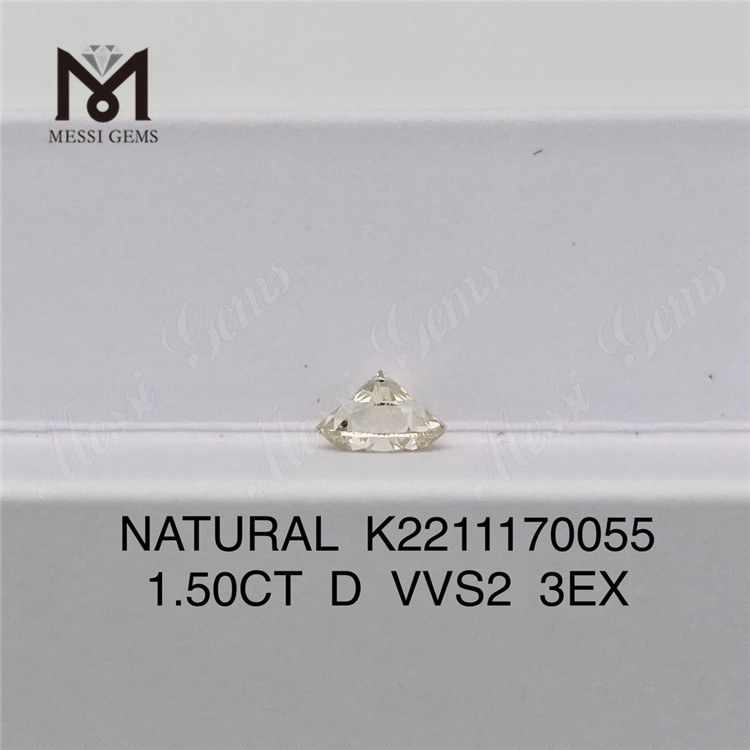 1.50CT D VVS2 3EX Diamants naturels K2211170055 à vendre Découvrez des pierres précieuses exquises 丨Messigems