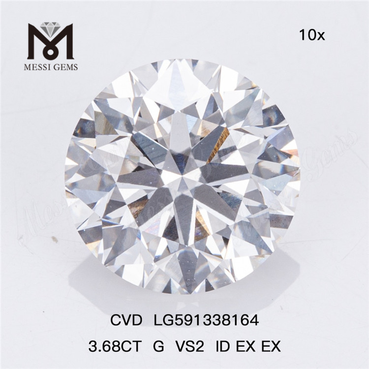 Diamants CVD en vrac 3,68CT G VS2 ID EX EX débloquant des opportunités de profit LG591338164丨Messigems