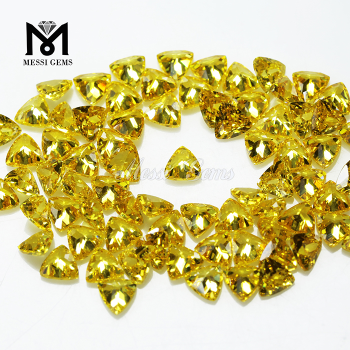 Fabricant trillion Cut Yellow Cubic Zirconia Synthétique Stones Square