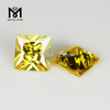 Fabricant Princess Cut Yellow Cubic Zirconia Pierres synthétiques Square
