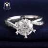 bagues en diamant de laboratoire 14K 18K bague en or bijoux de mode personnalisé Dragon feu 1.5ct diamants bague de mariage