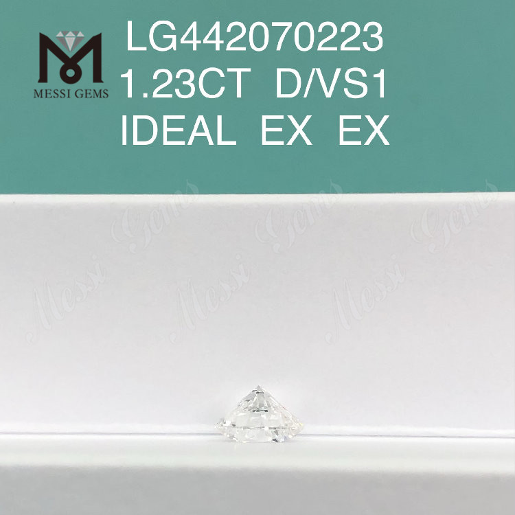 1.23 carat D VS1 Round BRILLIANT IDEAL Cut diamant cultivé en laboratoire IGI