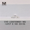 1.67CT E VS1 EX VG marquise lab diamant prix usine de haute qualité