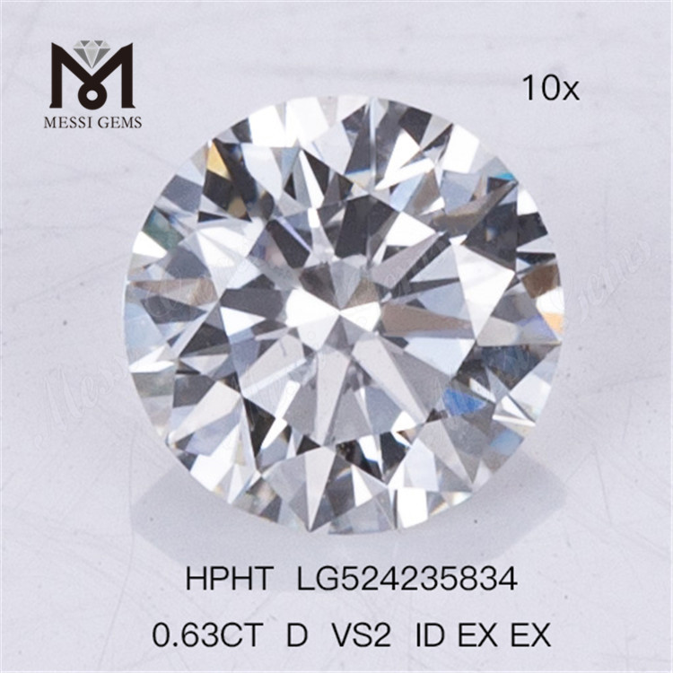 0.63CT D VS2 ID EX EX Diamants de laboratoire Diamant de laboratoire HPHT 