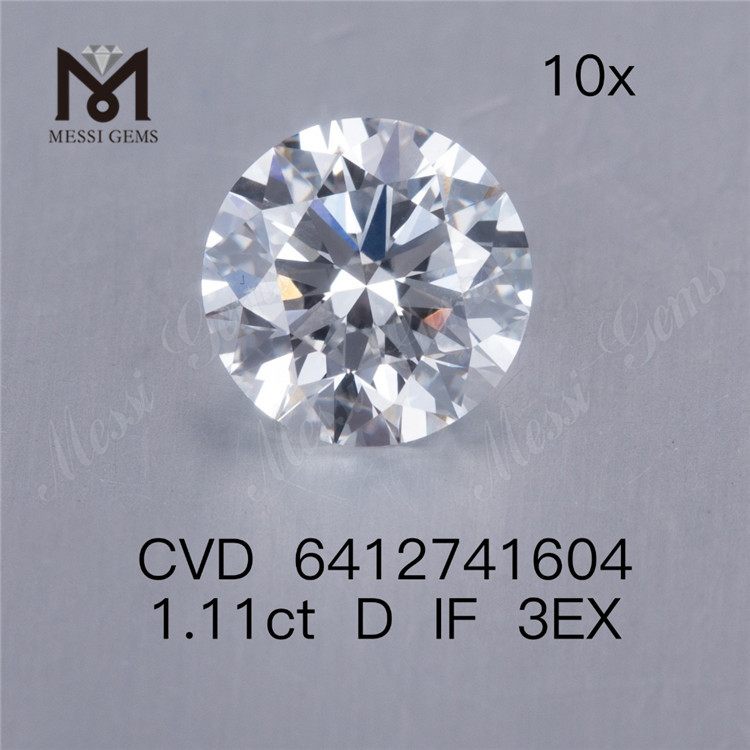 1.11ct D diamant cvd Prix de gros IF 3EX diamant fabriqué par l\'homme en vente