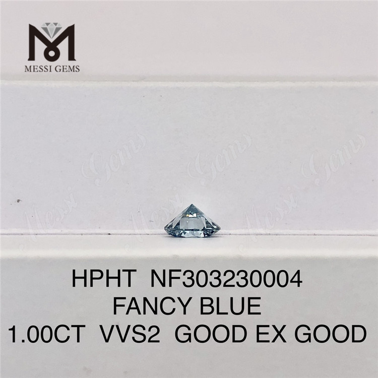 Diamant de laboratoire couleur 1.00CT FANCY BLUE VS2 HPHT NF303230005