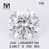 2.28CT G VS2 3EX CVD RD prix d\'usine de diamant de laboratoire