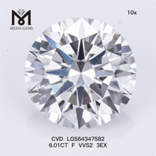 6.01CT F VVS2 3EX site Web de diamants cultivés en laboratoire CVD LG564347582