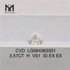 3.57CT H VS1 ID EX EX diamant de laboratoire CVD LG564363331