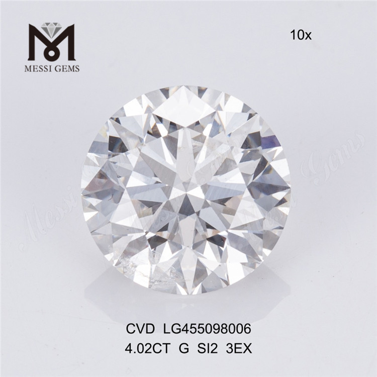 4.02CT G rd meilleure vente diamant de laboratoire en vrac 3EX rd diamant cvd en vrac en vente