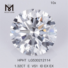 1.32CT E VS1 ID EX EX diamant de laboratoire en vrac rond HPHT