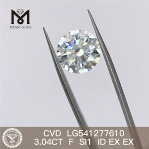 3.04CT F cvd diamant fabriqué par l'homme si1 prix d'usine de diamant de laboratoire en vrac