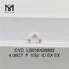  Diamants cultivés en laboratoire taillés sur mesure 4.06CT F VS2 ID CVD 丨Messigems LG618428983