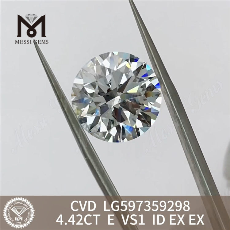 4.42CT E VS1 ID Diamant cvd 4ct Brillance écologique LG597359298 丨Messigems