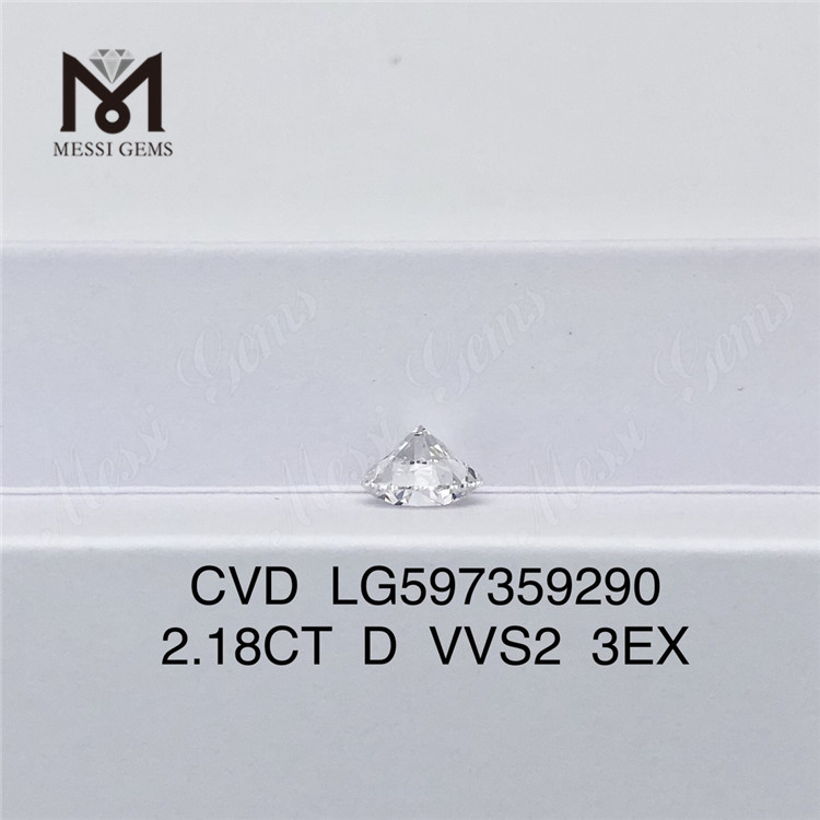 2.18CT D VVS2 3EX Prix du diamant cultivé en laboratoire Vvs Cvd éblouissant LG597359290 