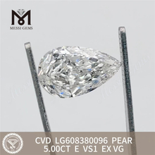 5.00CT PEAR E VS1 IGI prix usine des diamants fabriqués 丨 Messigems LG608380096 